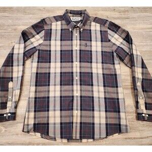 BARBOUR Sandwood Tailored Fit Tartan Button Down Long Sleeve Shirt Mens S EUC